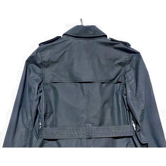 Junior's Girl's Old Navy Rain Coat Size Large Button Up Black - Picture 6 of 8